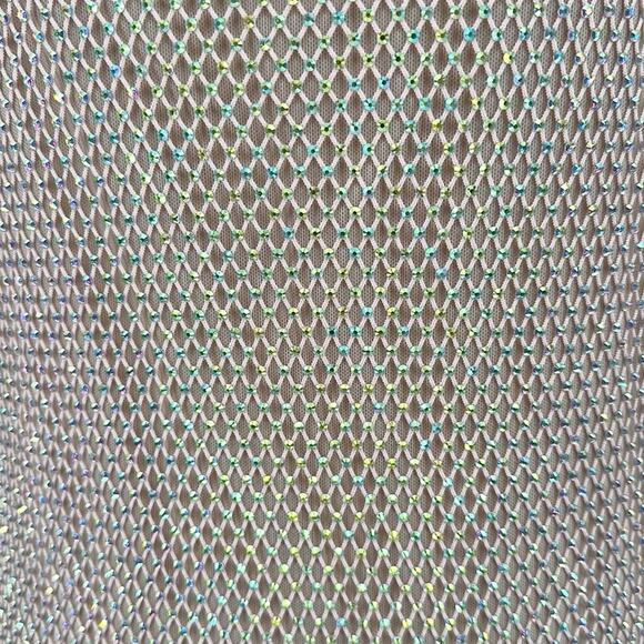 LoveShackFancy Calvert Beaded Crystal Embellished Mesh Maxi Dress Size 4 - Picture 6 of 13